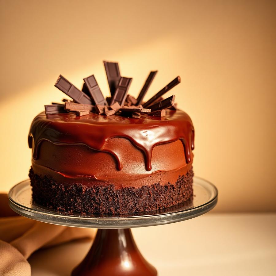 Dark Chocolate Ganache Cake